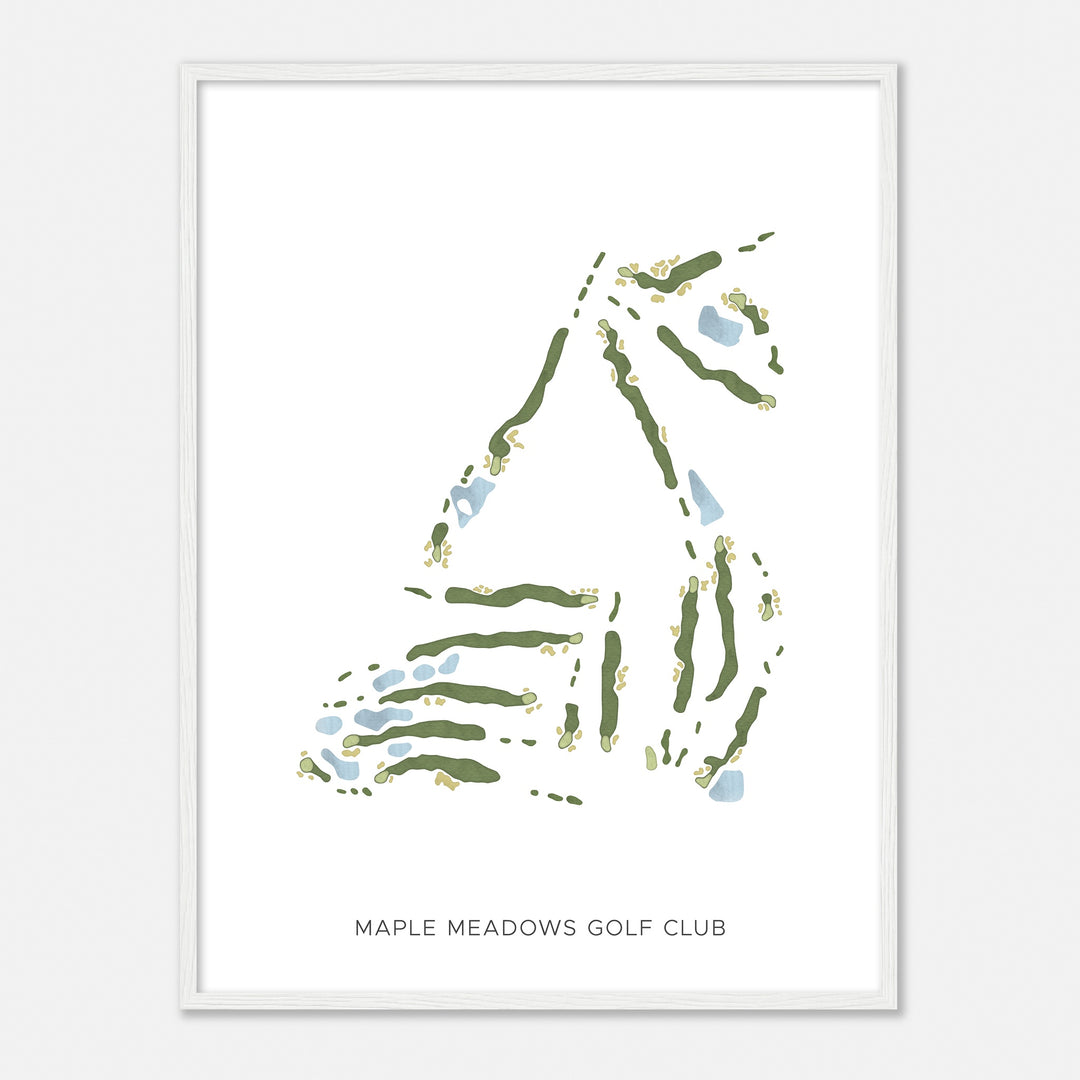 Print of Maple Meadows Golf Club Modern Map