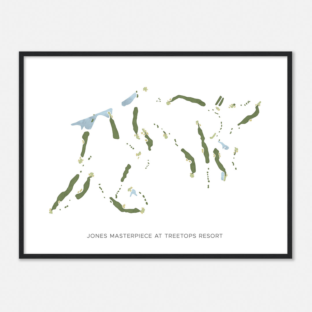 Print of Jones Masterpiece At Treetops Resort Modern Map