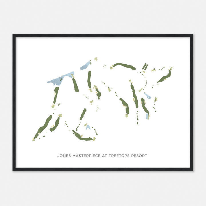 Print of Jones Masterpiece At Treetops Resort Modern Map
