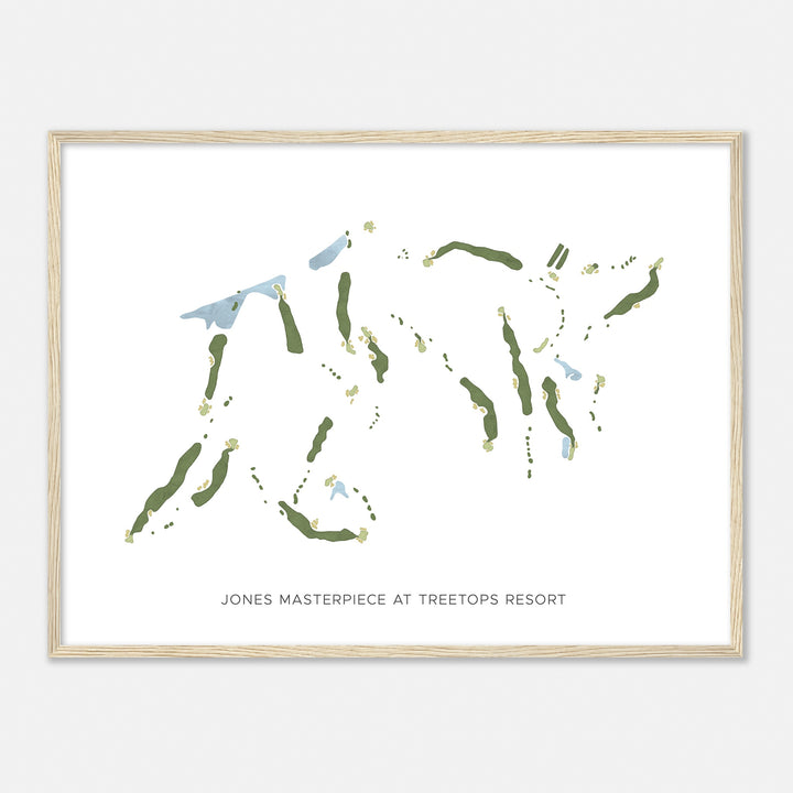 Print of Jones Masterpiece At Treetops Resort Modern Map