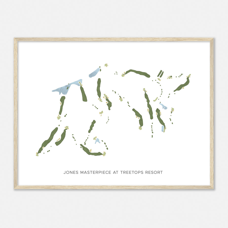 Print of Jones Masterpiece At Treetops Resort Modern Map