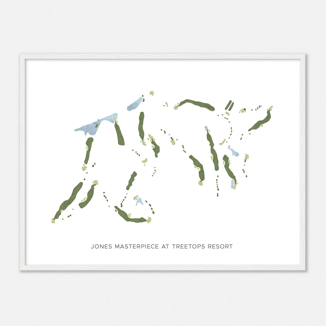 Print of Jones Masterpiece At Treetops Resort Modern Map