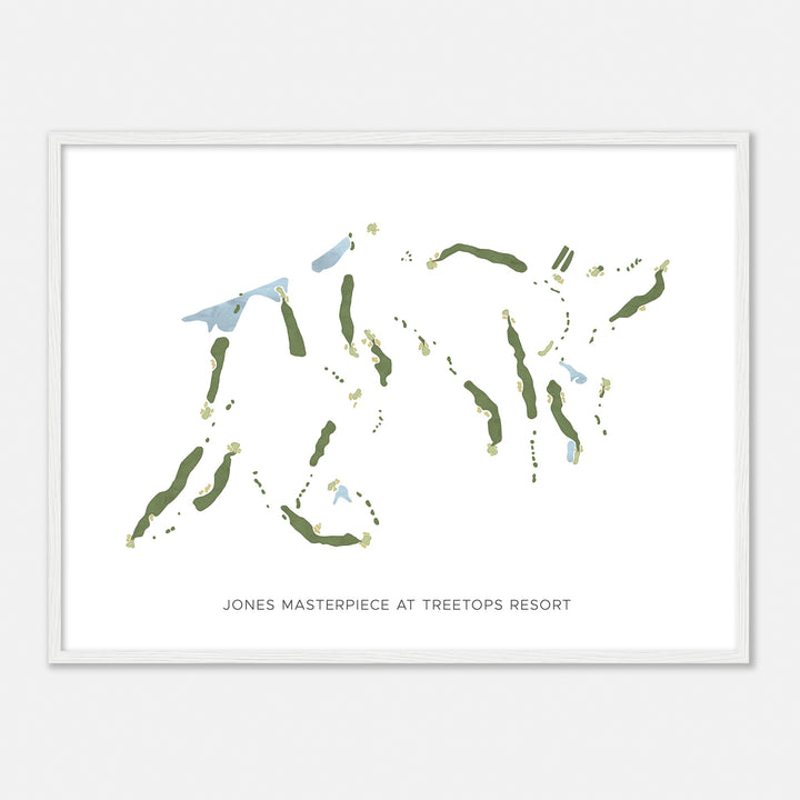 Print of Jones Masterpiece At Treetops Resort Modern Map