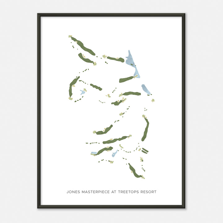 Print of Jones Masterpiece At Treetops Resort Modern Map