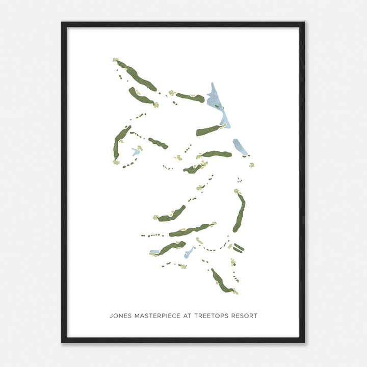 Print of Jones Masterpiece At Treetops Resort Modern Map
