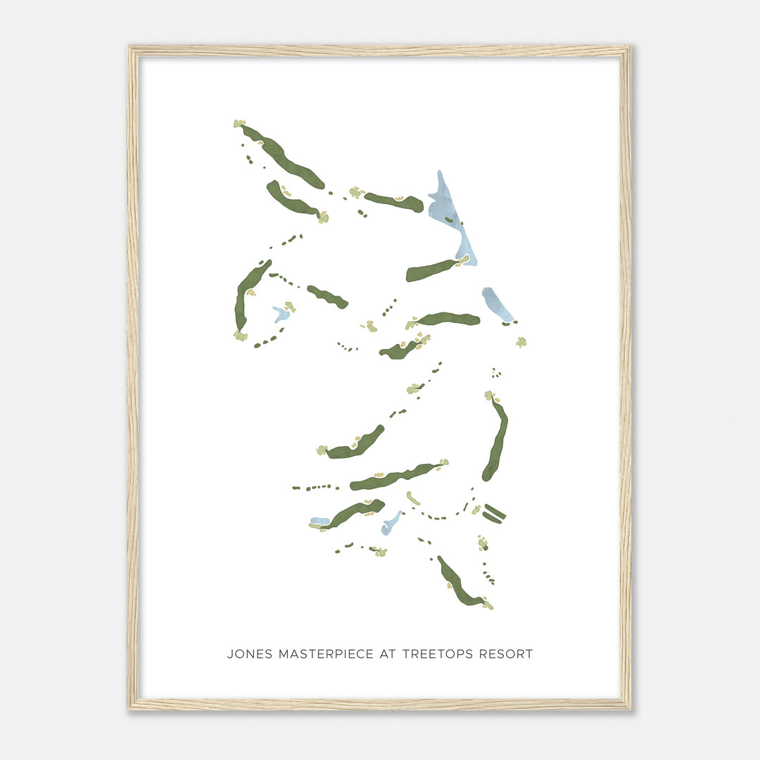 Print of Jones Masterpiece At Treetops Resort Modern Map