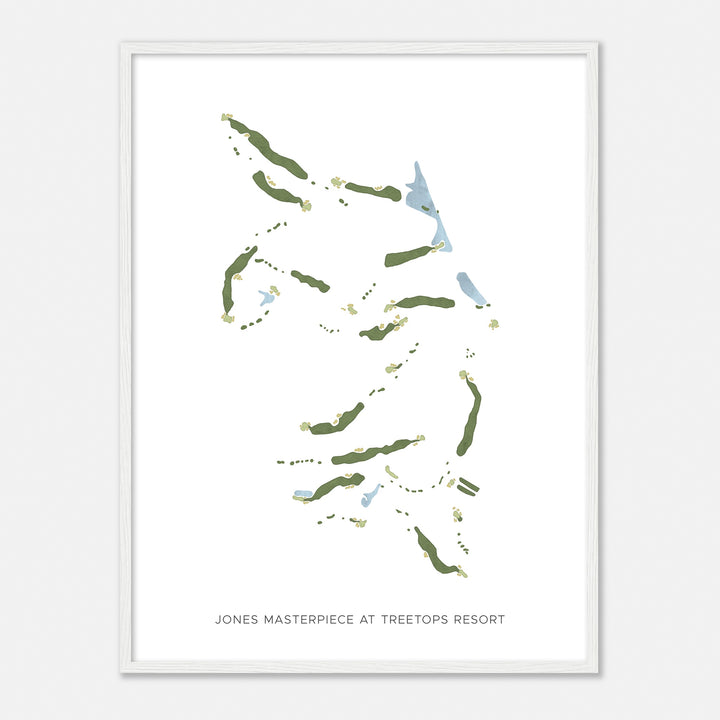 Print of Jones Masterpiece At Treetops Resort Modern Map