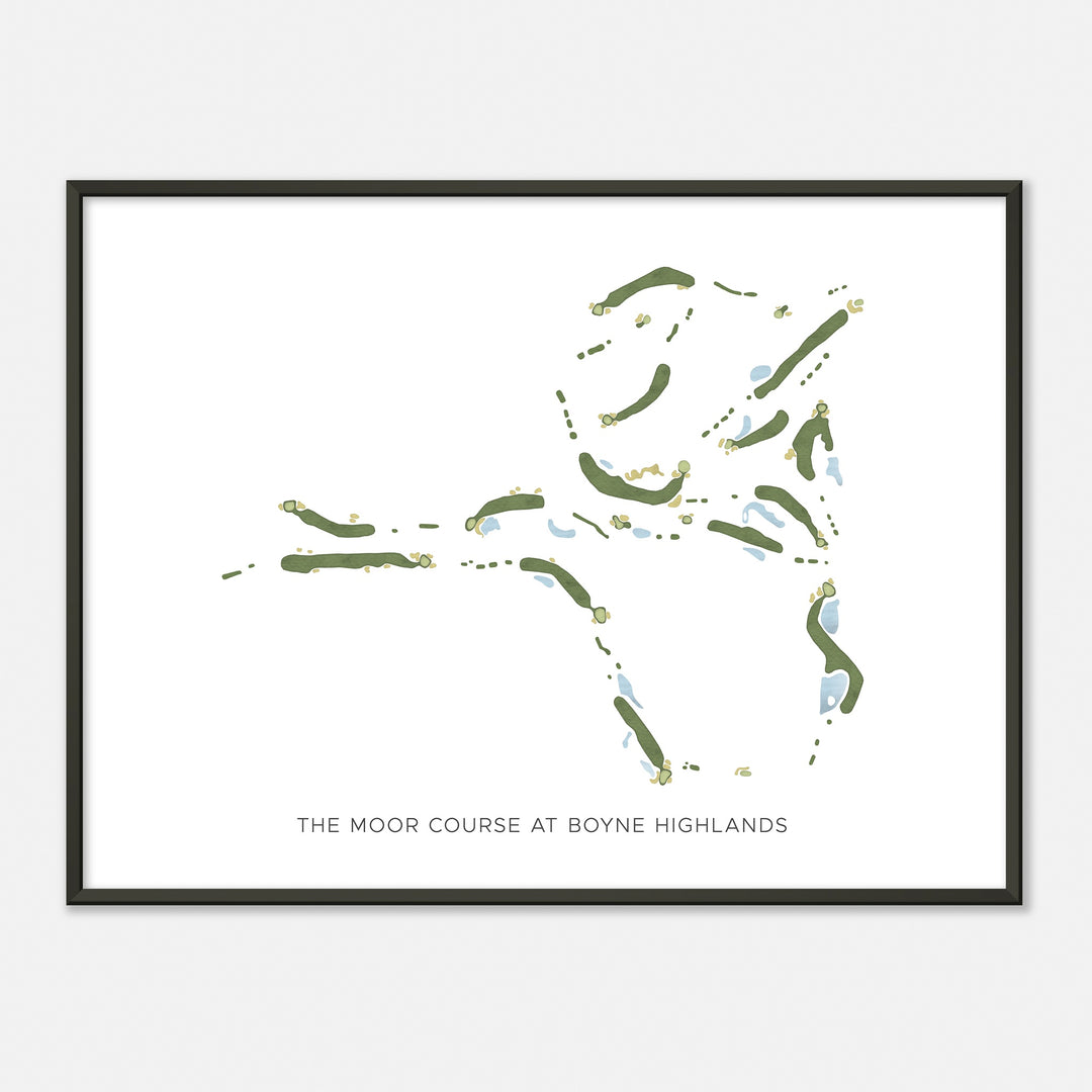 Print of The Moor Course At Boyne Highlands Modern Map