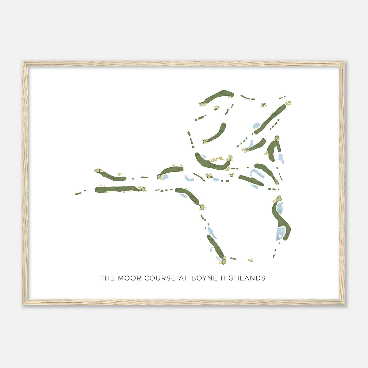 Print of The Moor Course At Boyne Highlands Modern Map