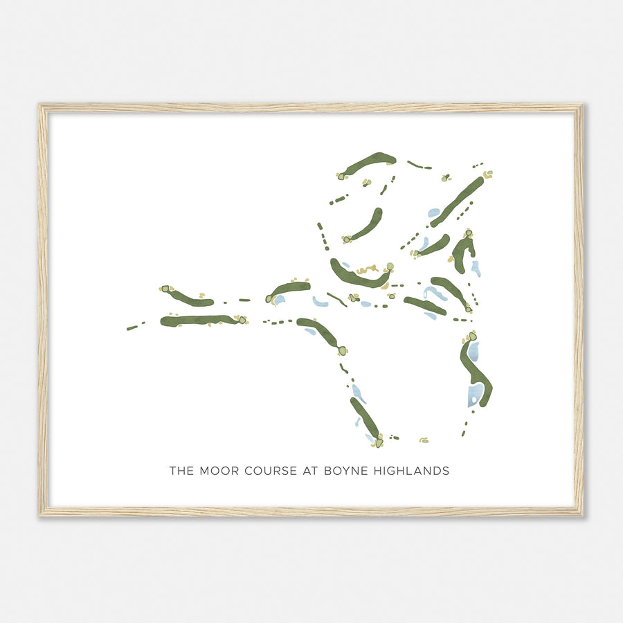 Print of The Moor Course At Boyne Highlands Modern Map