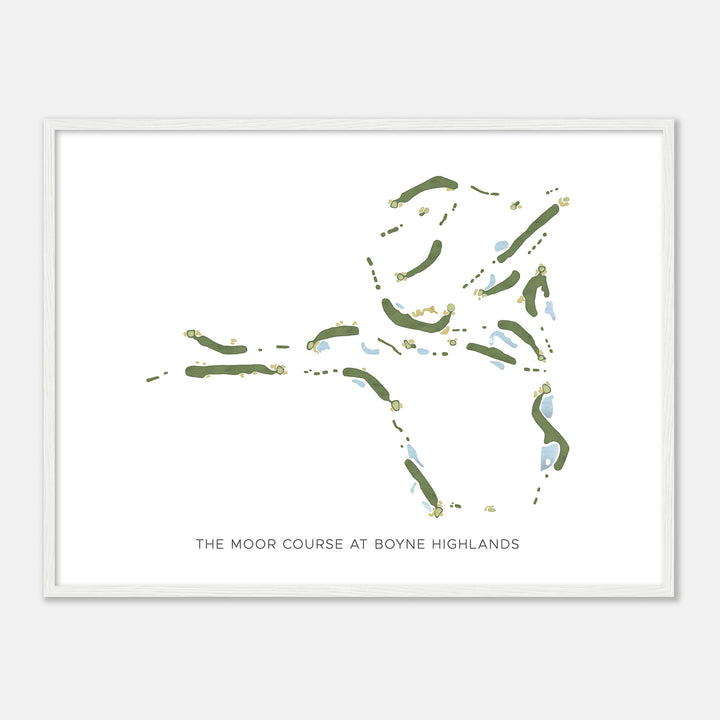 Print of The Moor Course At Boyne Highlands Modern Map