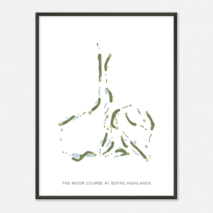 Print of The Moor Course At Boyne Highlands Modern Map