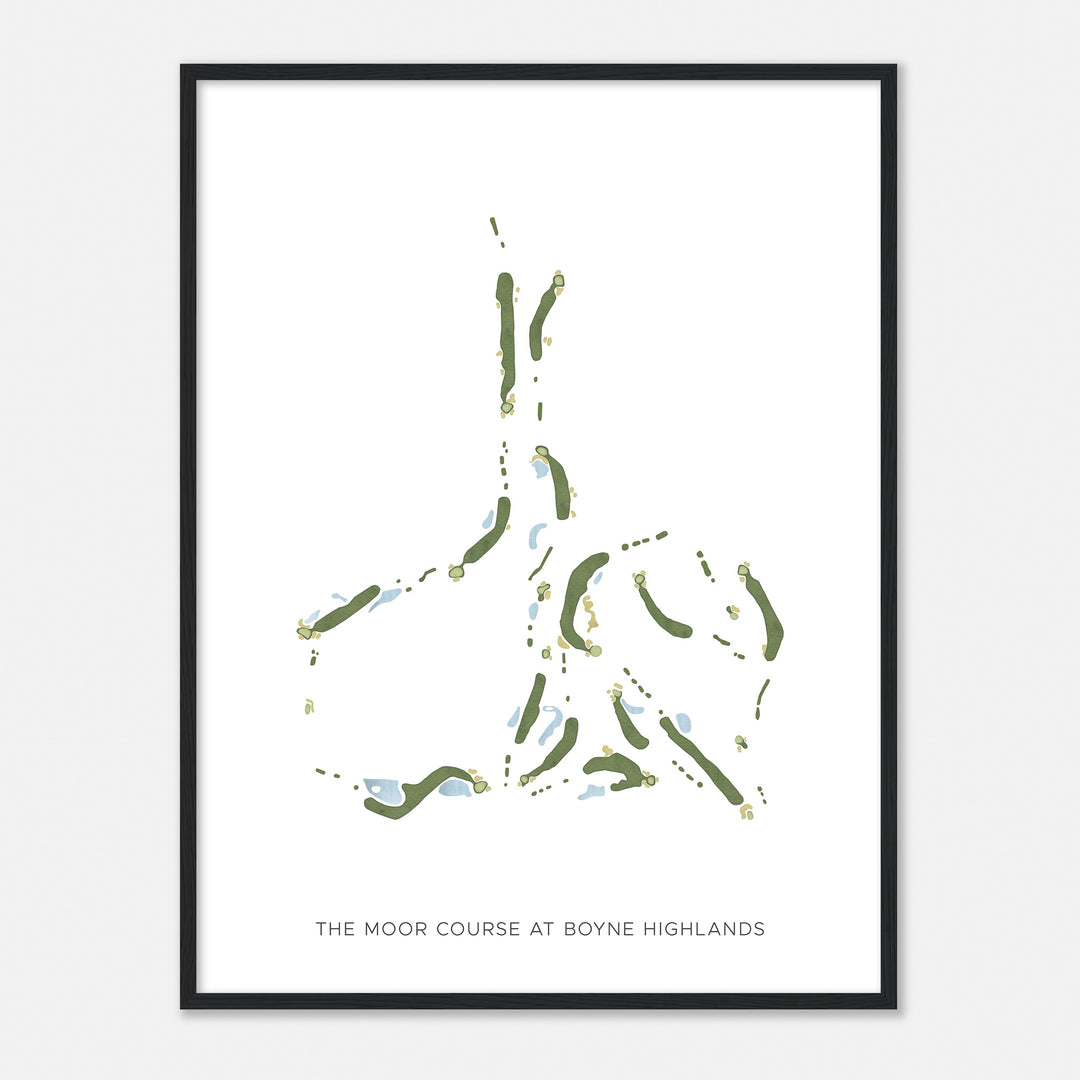 Print of The Moor Course At Boyne Highlands Modern Map