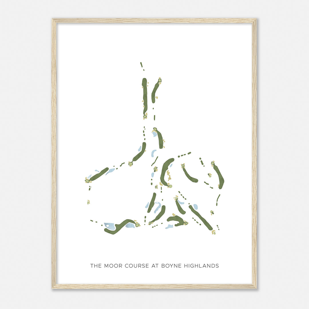 Print of The Moor Course At Boyne Highlands Modern Map