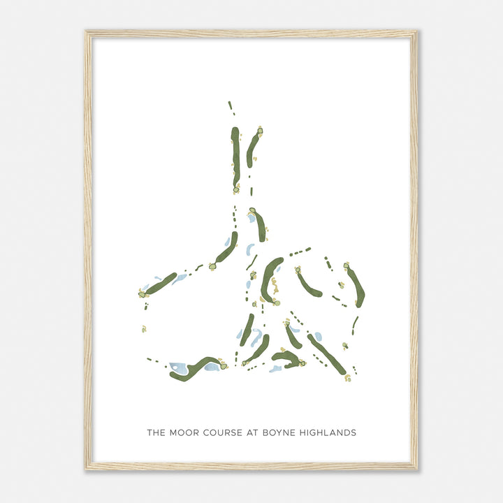 Print of The Moor Course At Boyne Highlands Modern Map