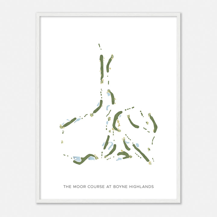 Print of The Moor Course At Boyne Highlands Modern Map