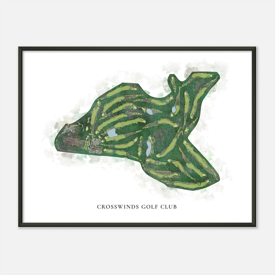 Print of Crosswinds Golf Club Classic Map