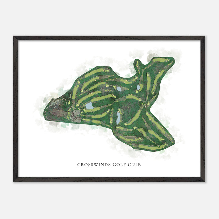 Print of Crosswinds Golf Club Classic Map