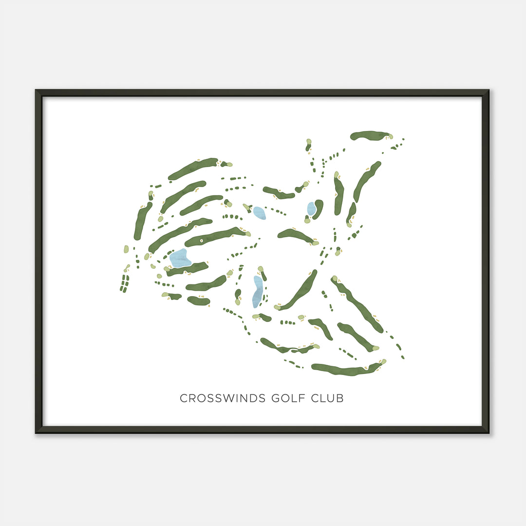 Print of Crosswinds Golf Club Modern Map