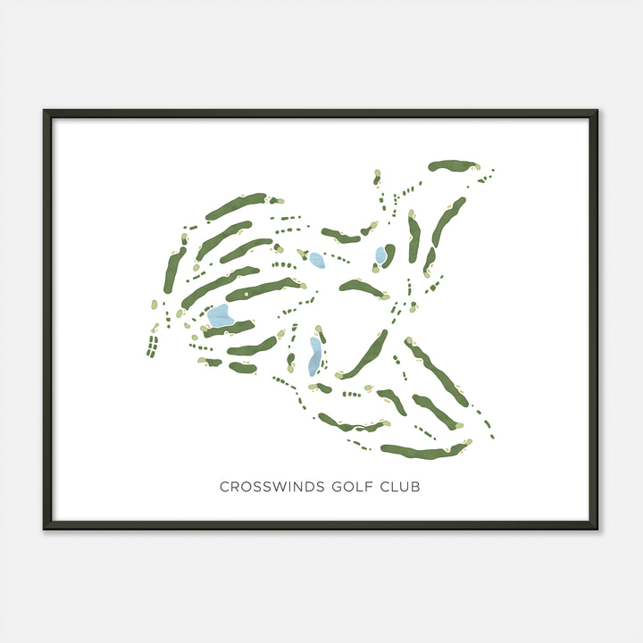 Print of Crosswinds Golf Club Modern Map
