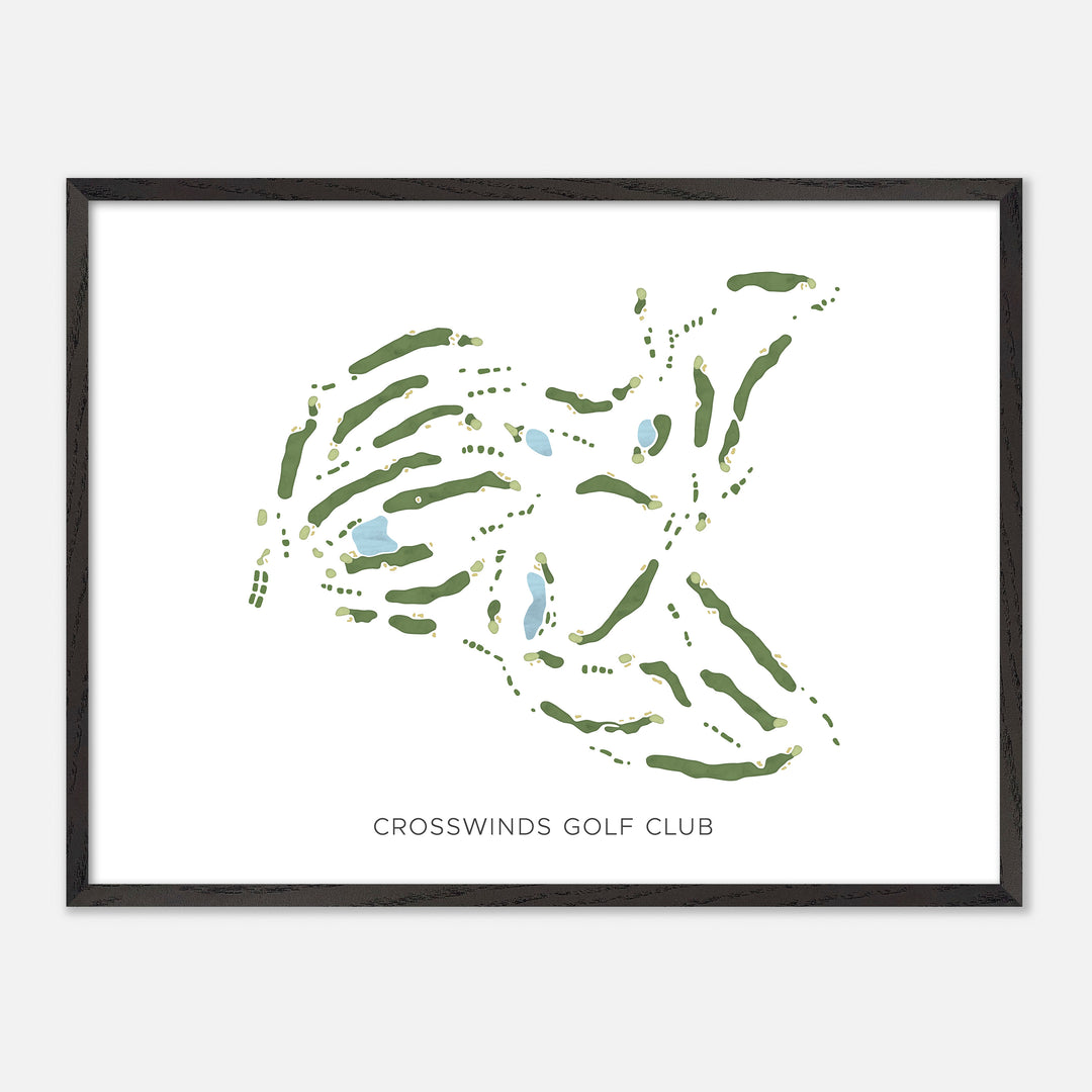 Print of Crosswinds Golf Club Modern Map