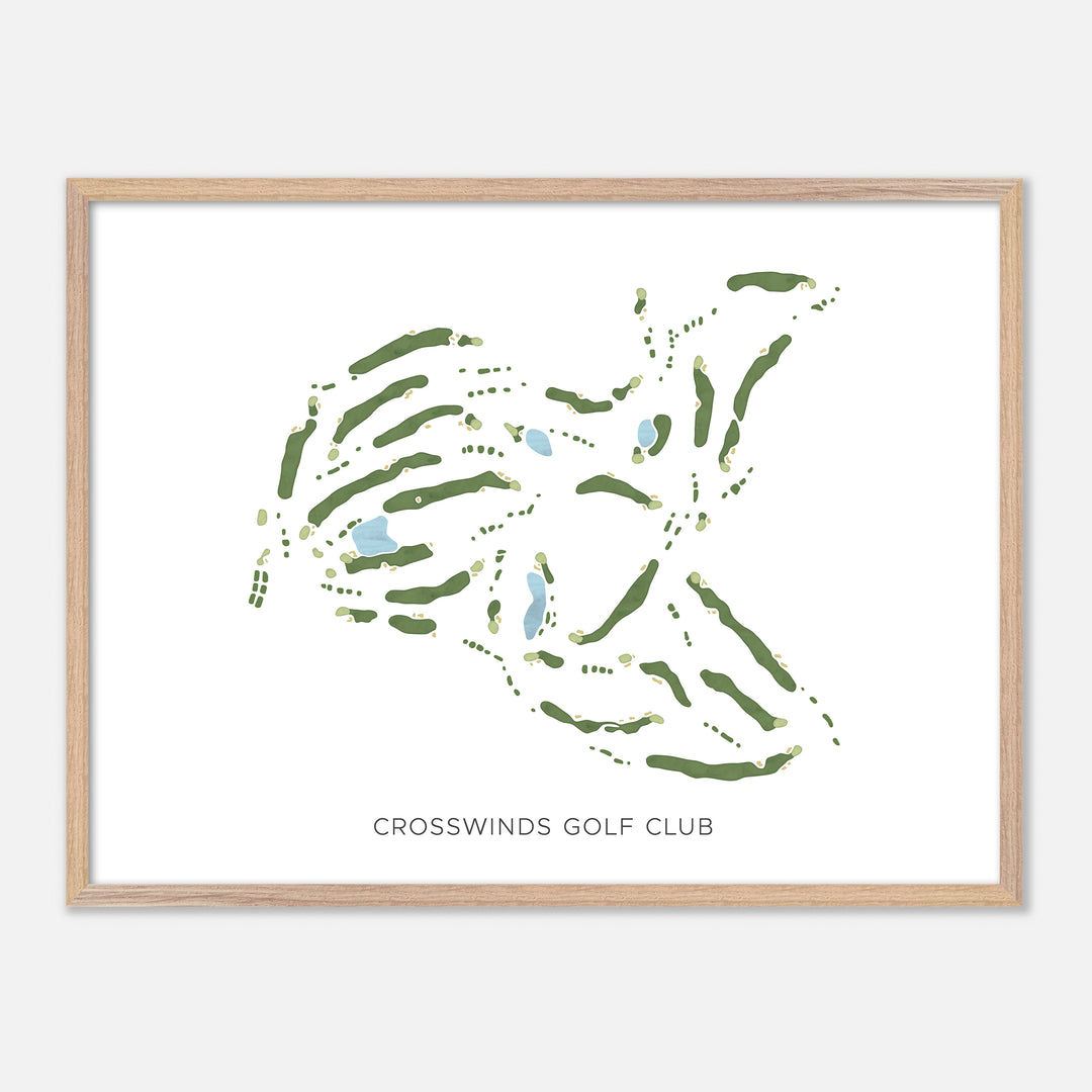 Print of Crosswinds Golf Club Modern Map