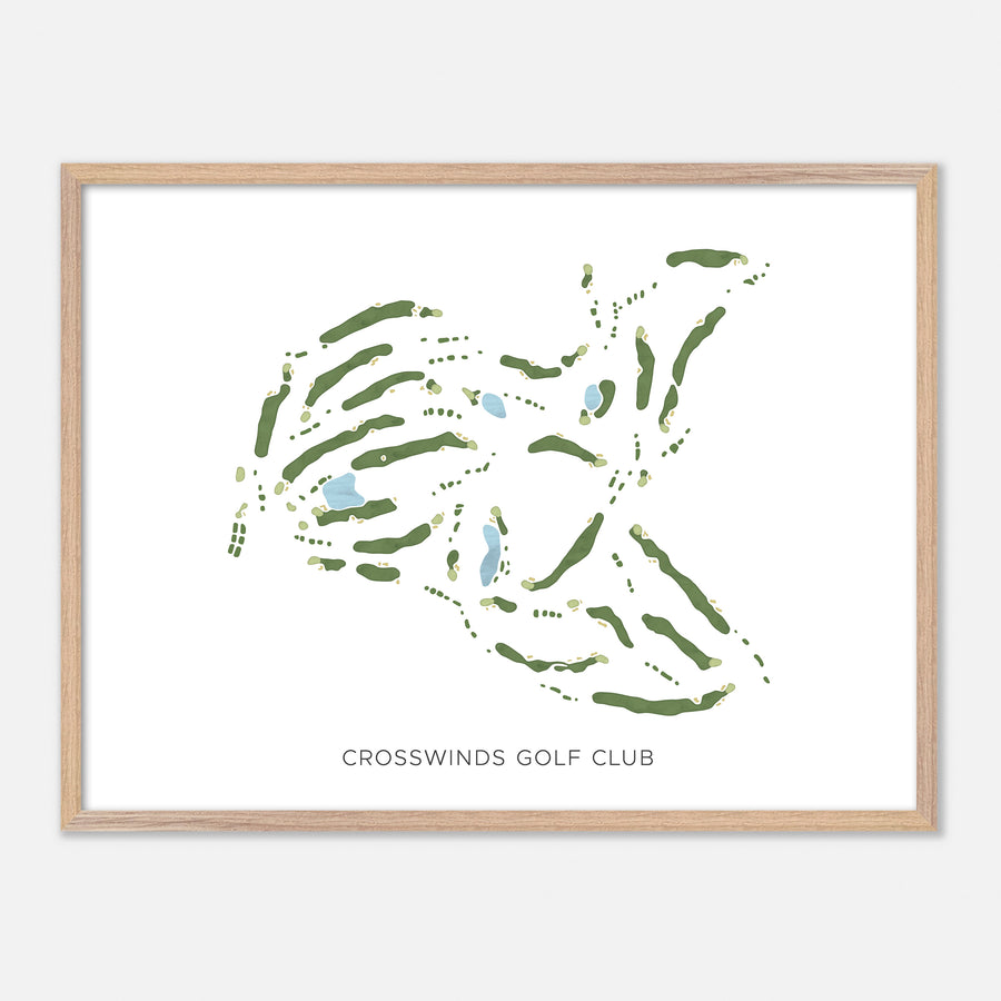 Print of Crosswinds Golf Club Modern Map