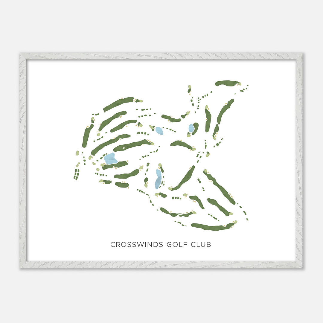 Print of Crosswinds Golf Club Modern Map