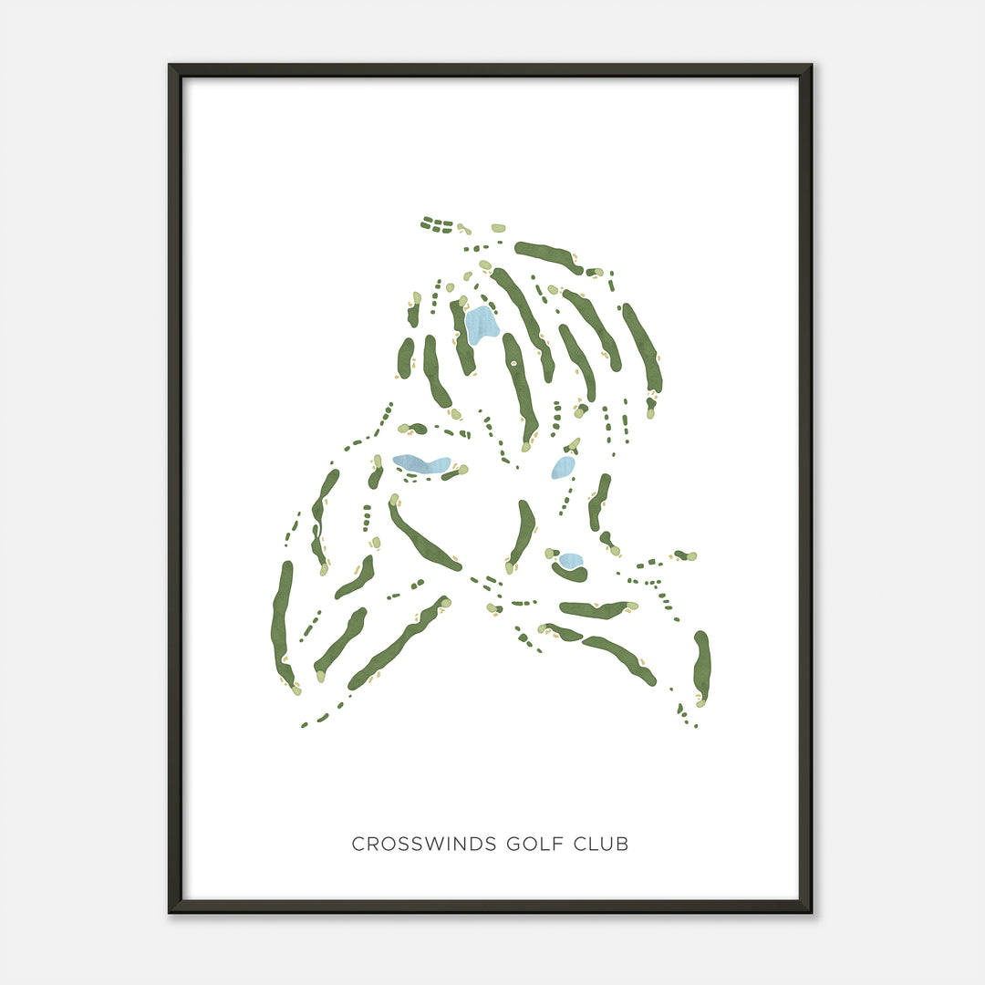 Print of Crosswinds Golf Club Modern Map