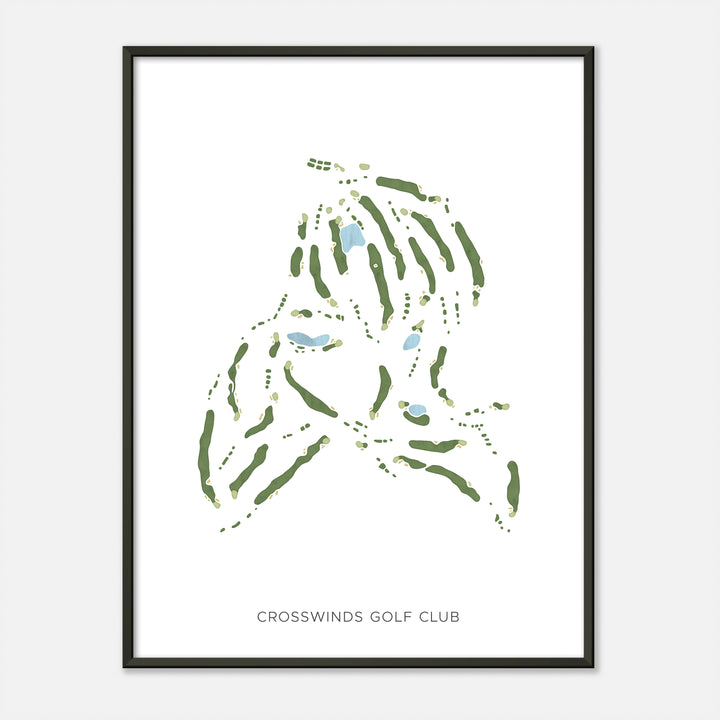 Print of Crosswinds Golf Club Modern Map