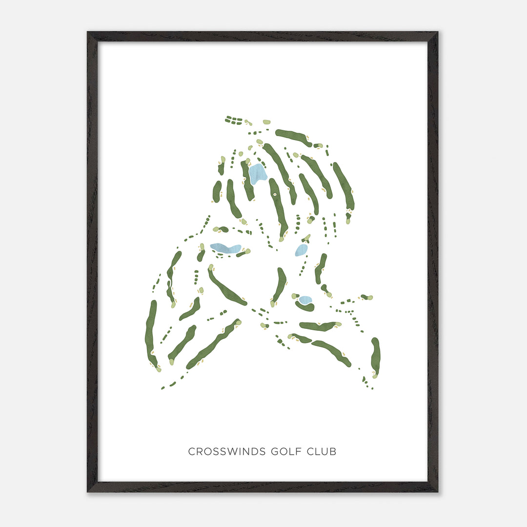 Print of Crosswinds Golf Club Modern Map