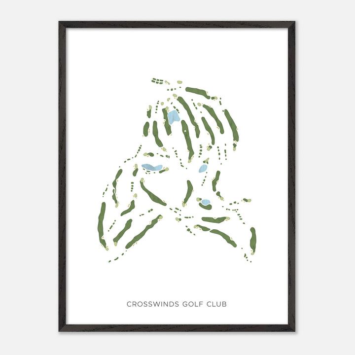 Print of Crosswinds Golf Club Modern Map