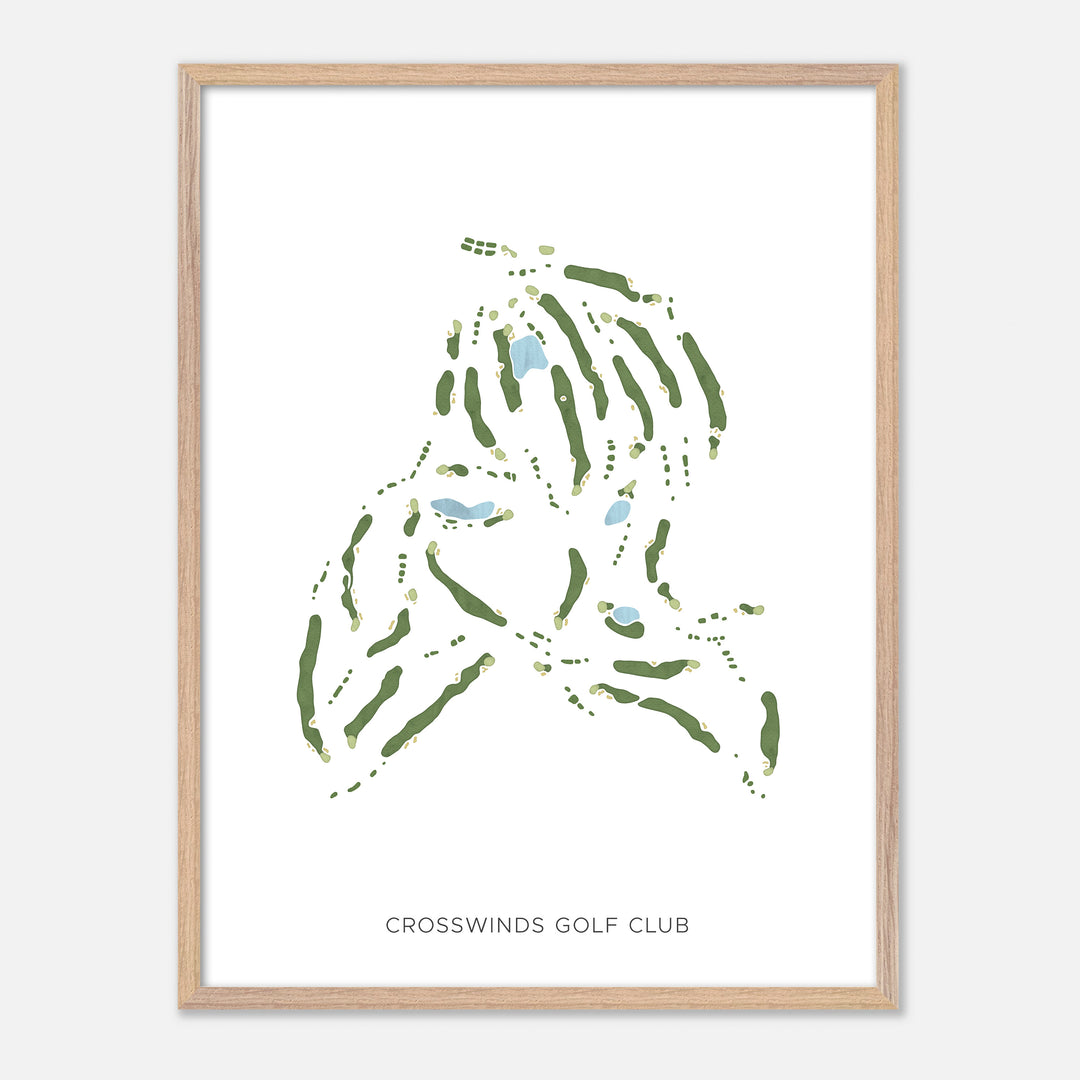 Print of Crosswinds Golf Club Modern Map