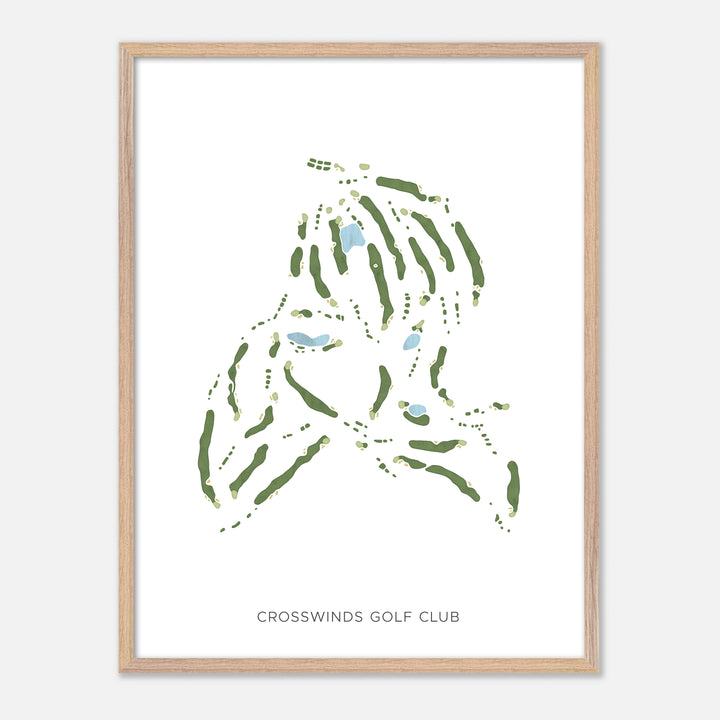 Print of Crosswinds Golf Club Modern Map