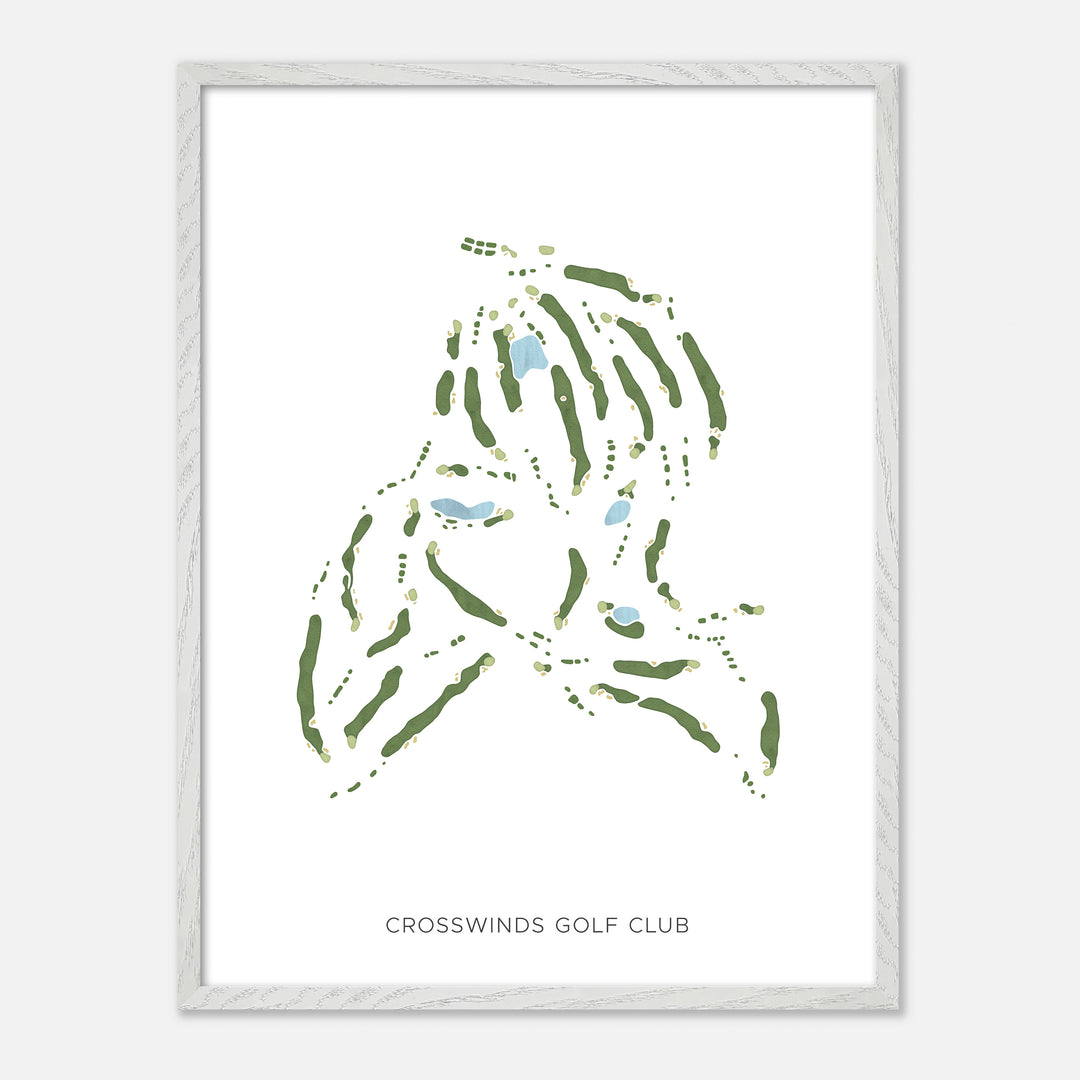 Print of Crosswinds Golf Club Modern Map