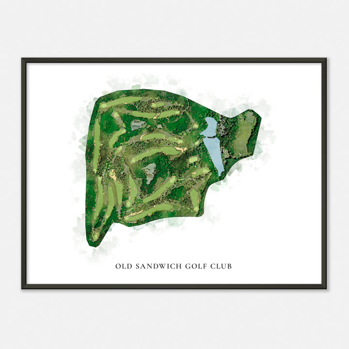 Print of Old Sandwich Golf Club Classic Map