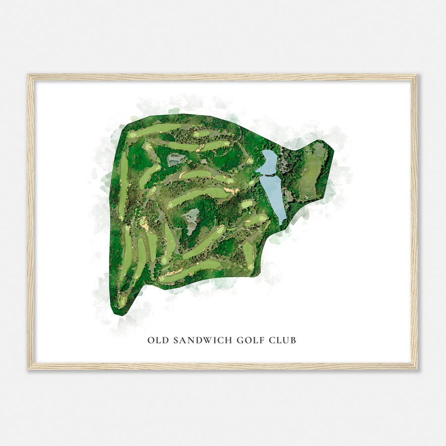 Print of Old Sandwich Golf Club Classic Map