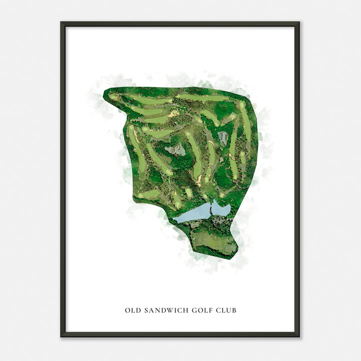 Print of Old Sandwich Golf Club Classic Map