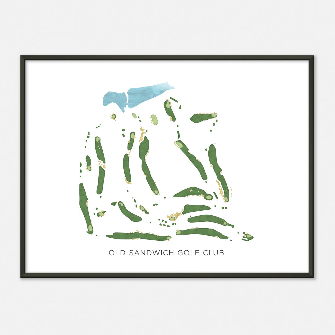Print of Old Sandwich Golf Club Modern Map
