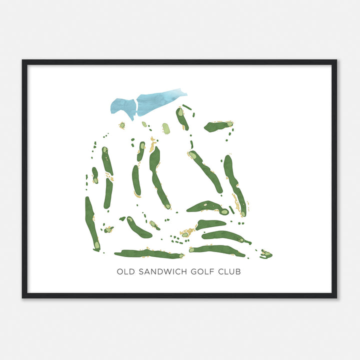 Print of Old Sandwich Golf Club Modern Map