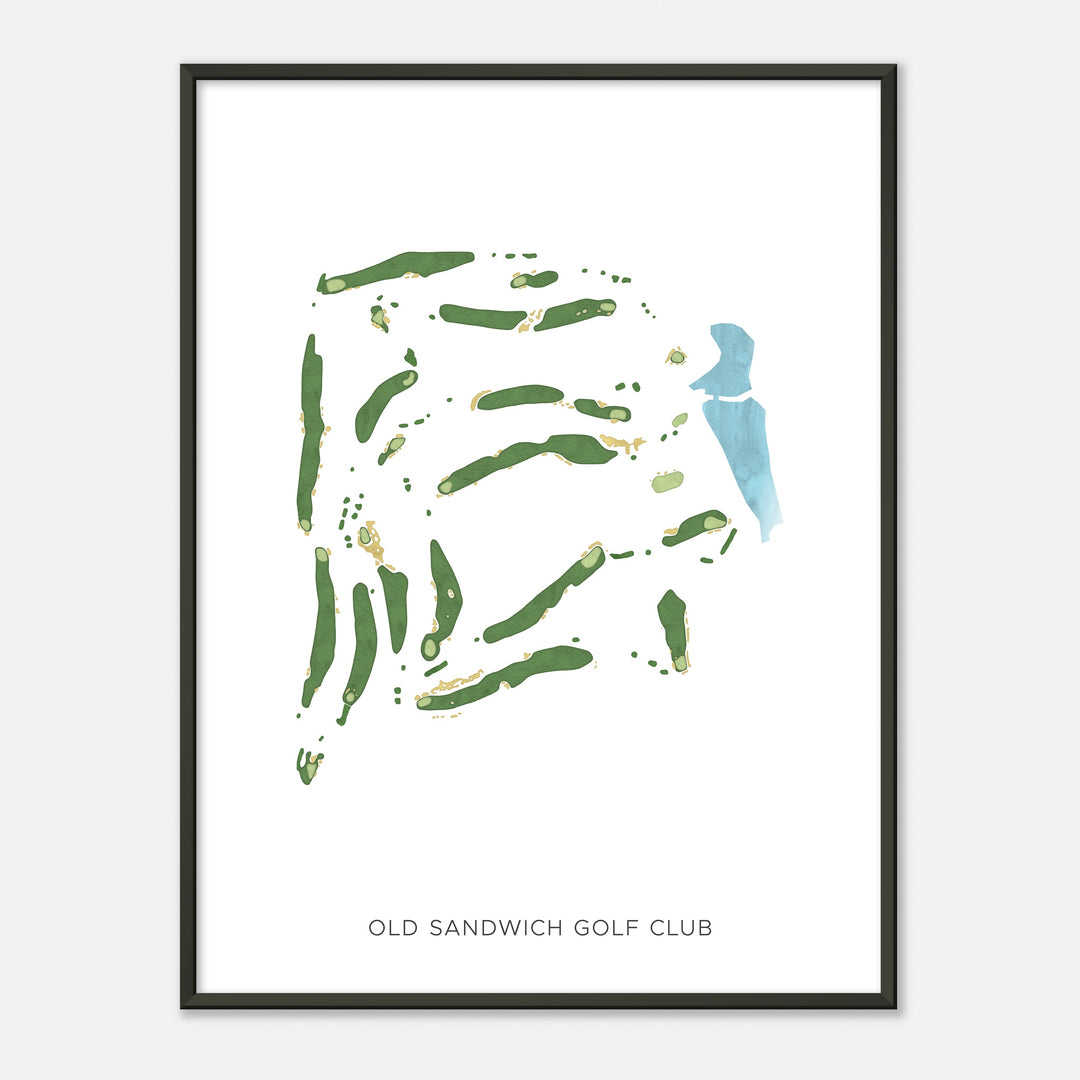Print of Old Sandwich Golf Club Modern Map
