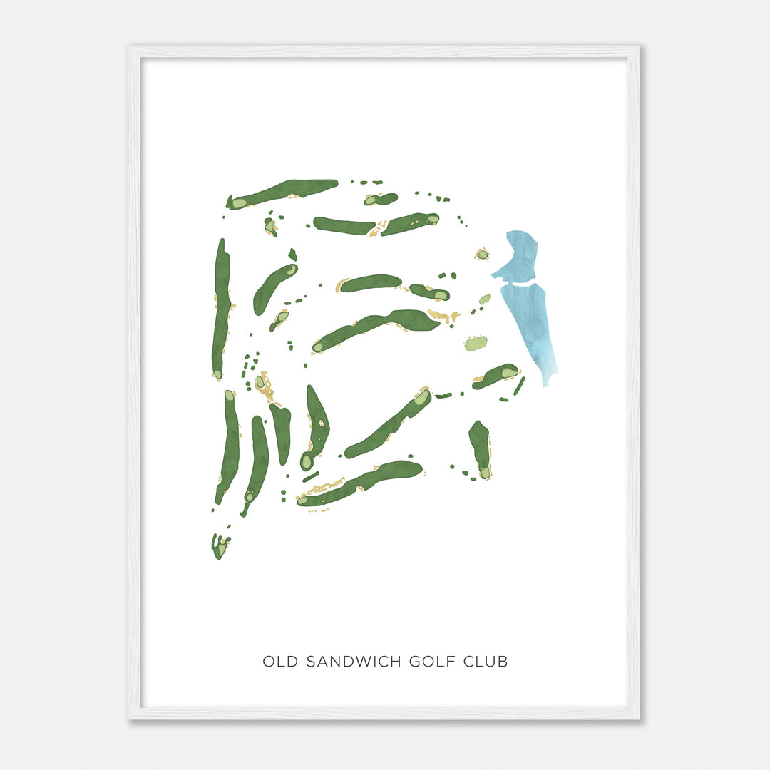 Print of Old Sandwich Golf Club Modern Map