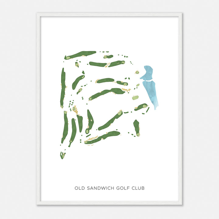 Print of Old Sandwich Golf Club Modern Map