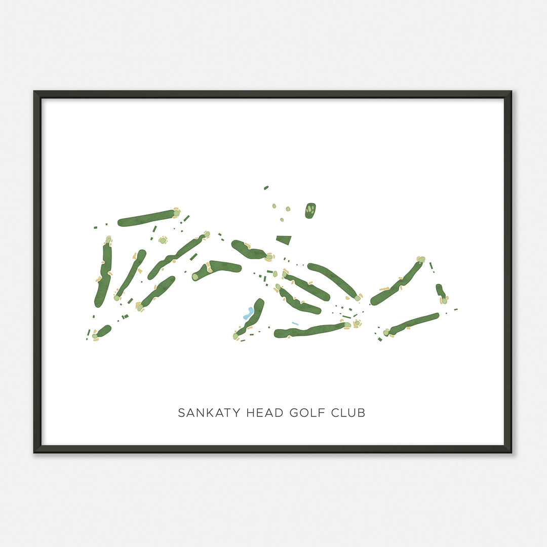 Print of Sankaty Head Golf Club Modern Map