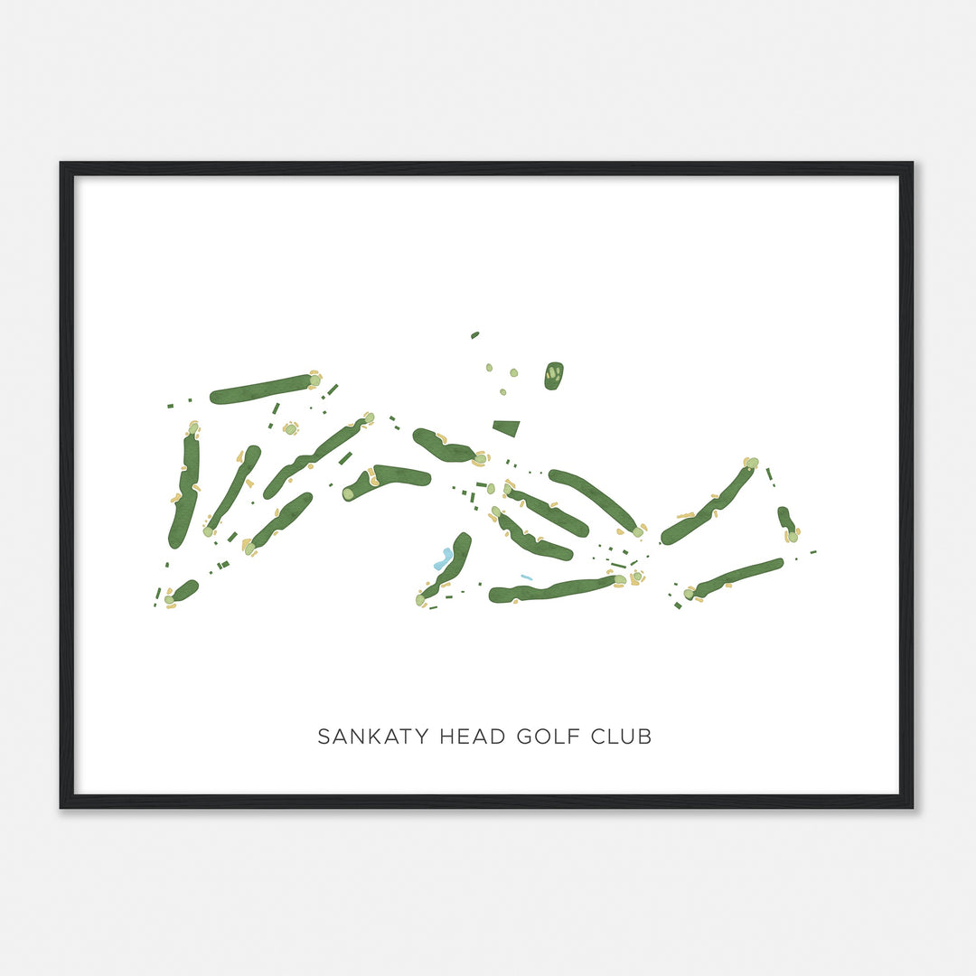 Print of Sankaty Head Golf Club Modern Map