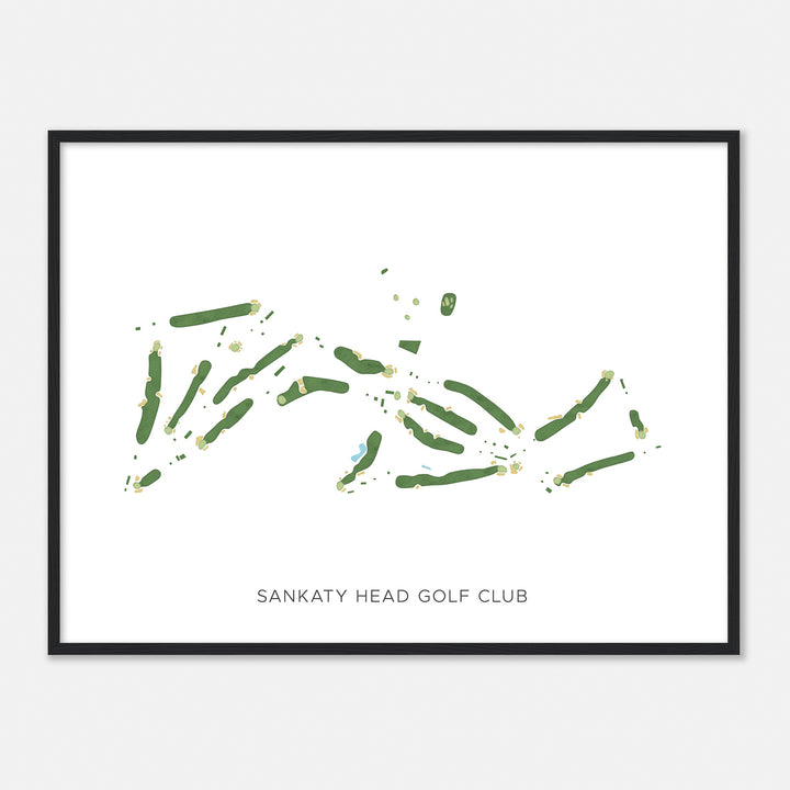 Print of Sankaty Head Golf Club Modern Map