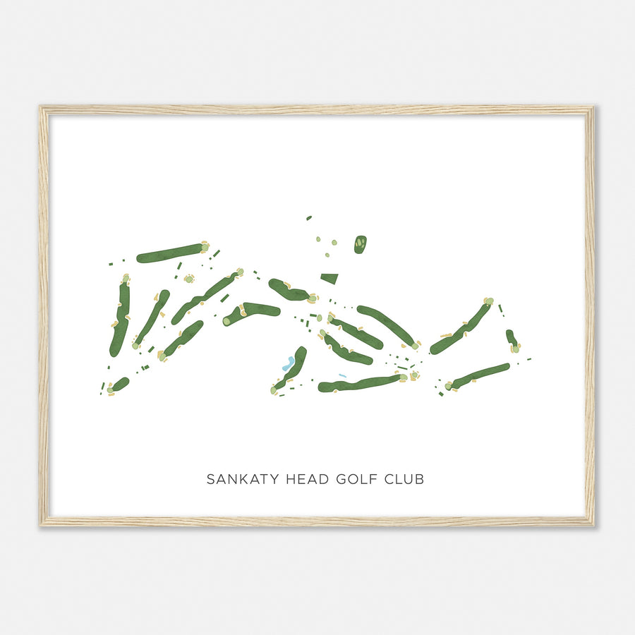 Print of Sankaty Head Golf Club Modern Map