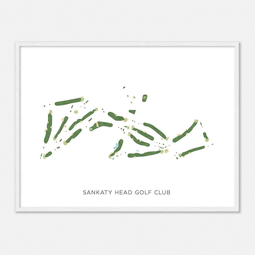 Print of Sankaty Head Golf Club Modern Map