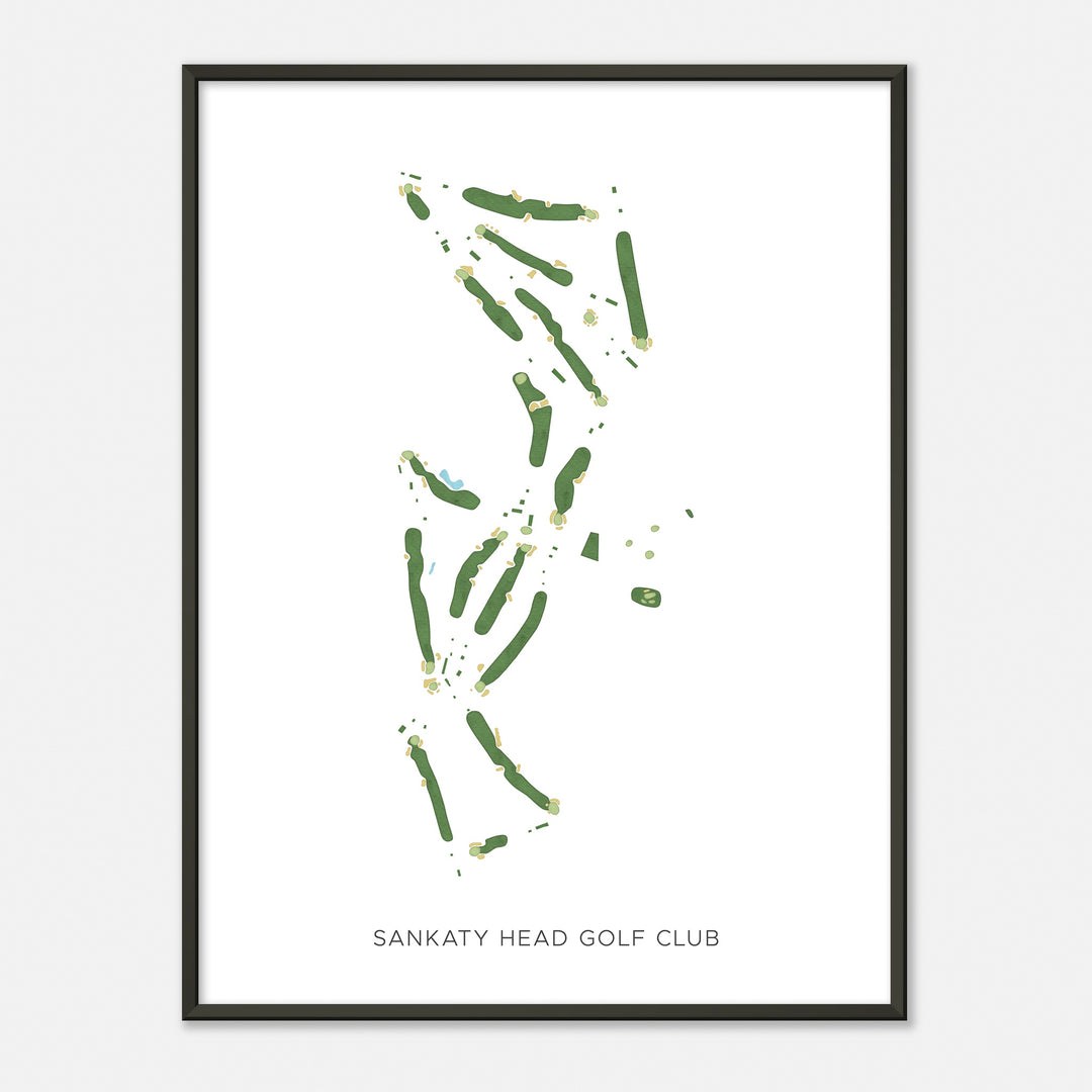 Print of Sankaty Head Golf Club Modern Map