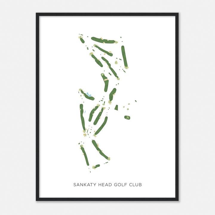 Print of Sankaty Head Golf Club Modern Map